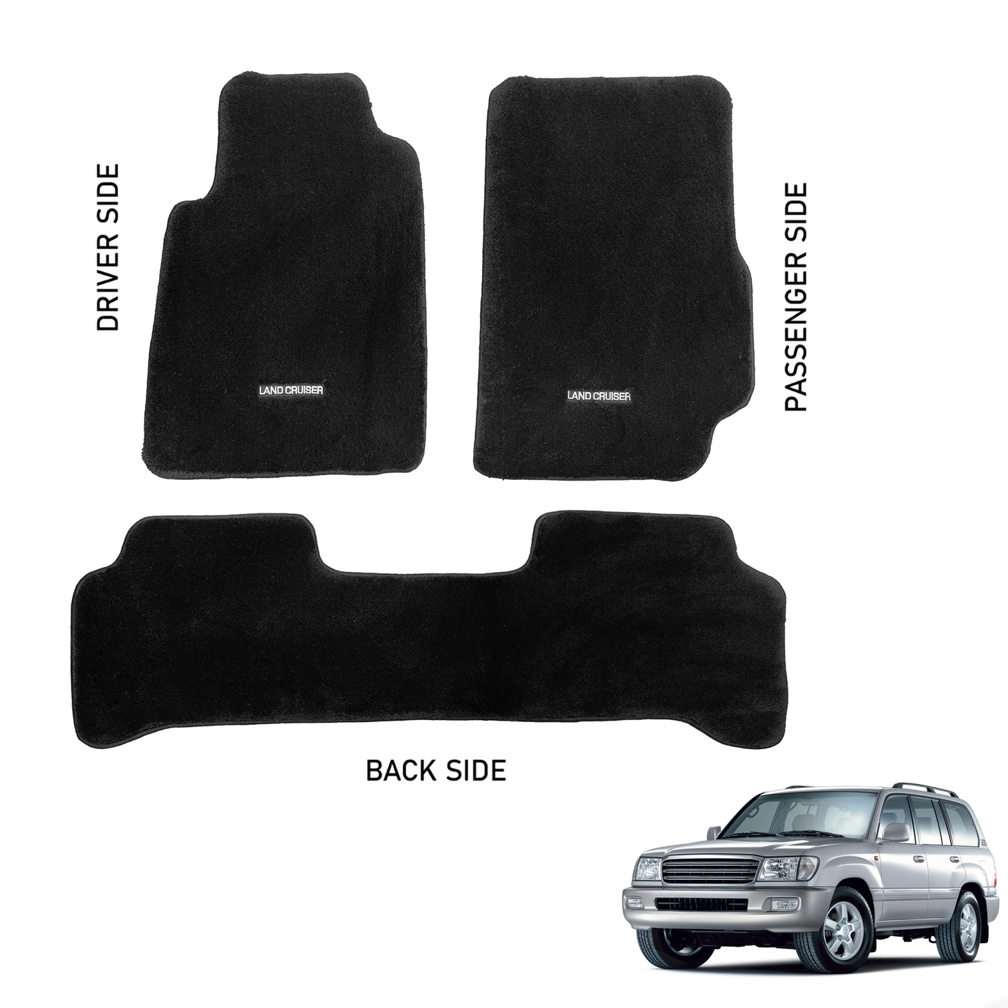 Toyota LC 1998-2007 Custom Car Floor Mats – High Quality OEM Fit & Heavy Duty