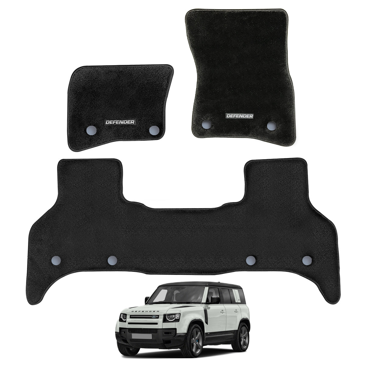 Defender 2023+ Custom Car Floor Mats – High Quality OEM Fit & Heavy Duty