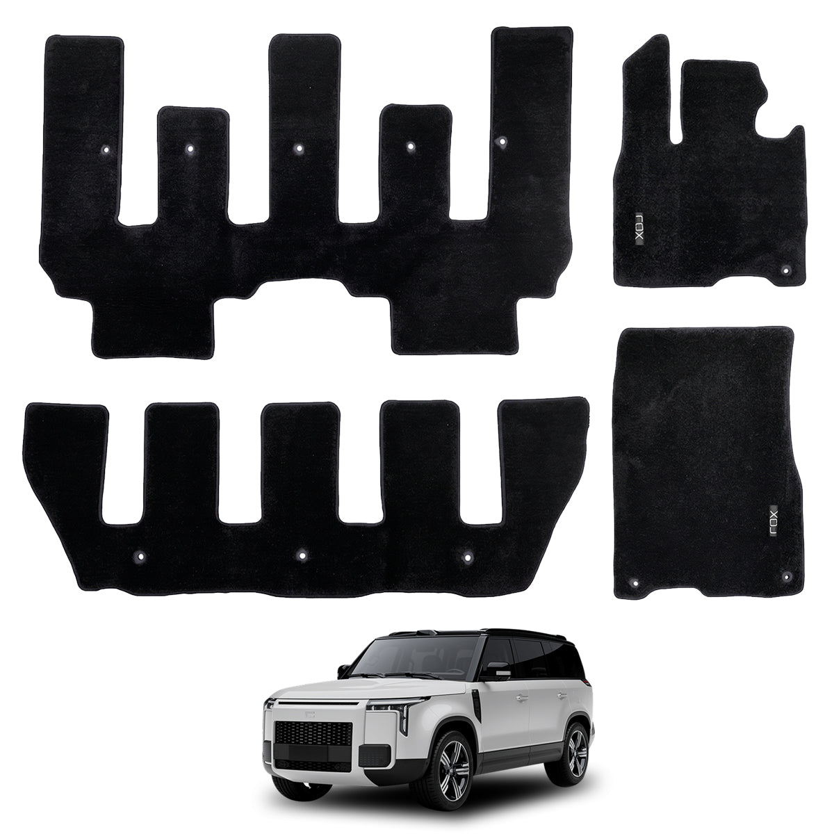 ROX 01 2024+ 6 Seater Custom Car Floor Mats – High Quality OEM Fit & Heavy Duty