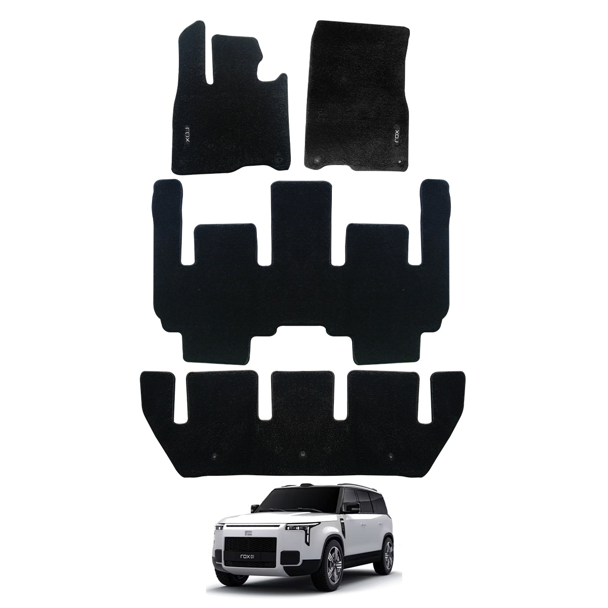 ROX 01 2024+ 7 Seater Custom Car Floor Mats – High Quality OEM Fit & Heavy Duty