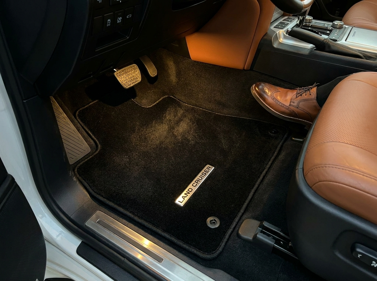 Land Cruiser Floor Mat Installed in Car Interior